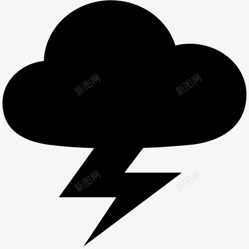 风暴云天气要素天气状况图标svg_新图网 https://ixintu.com 天气状况 天气要素 电力螺栓 闪电 预报 风暴云