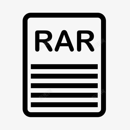 rarrar file行图标svg_新图网 https://ixintu.com rar rar file 压缩 归档 文件类型 文档 行 首字母缩写