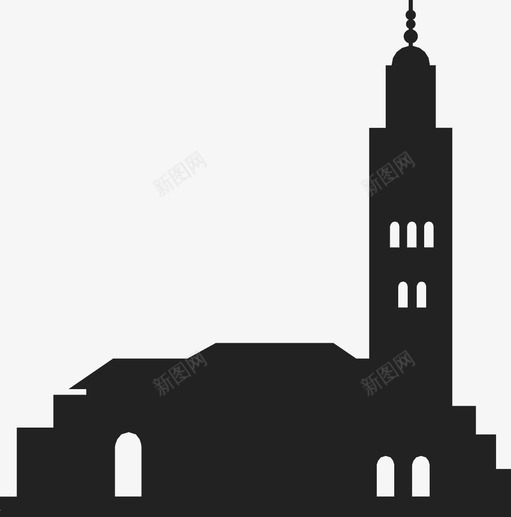 哈桑清真寺图标svg_新图网 https://ixintu.com 哈桑清真寺