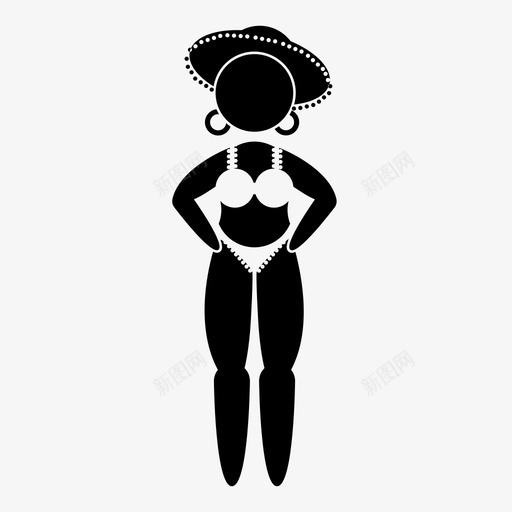 女沙滩游泳人图标svg_新图网 https://ixintu.com 人 女 沙滩游泳