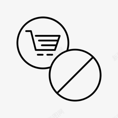 禁止购物电子交易在线图标图标