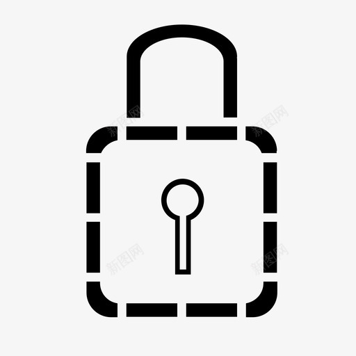 挂锁安全巴黎图标svg_新图网 https://ixintu.com 安全 巴黎 挂锁 爱情 自行车锁 钥匙孔