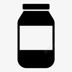 花生酱标签罐子标签罐子保存图标高清图片
