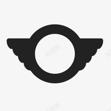 翅膀飞行员胸罩图标图标