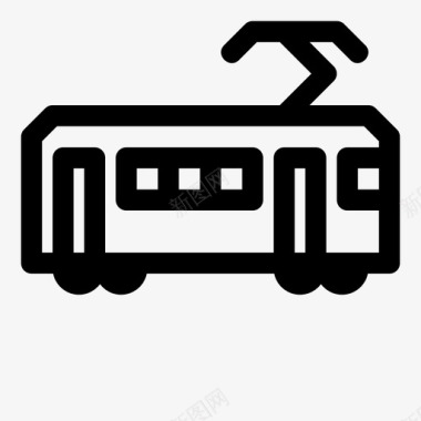 电动火车轨道铁路图标图标