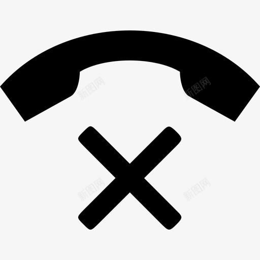 取消呼叫问题阻止图标svg_新图网 https://ixintu.com 丢失 停止 取消呼叫 忽略 电话 禁止 问题 阻止