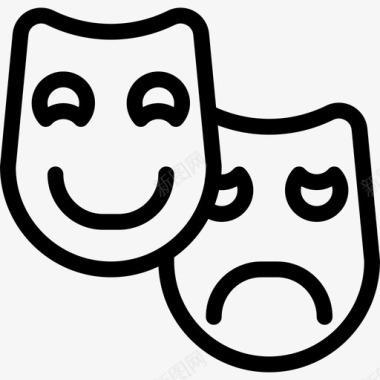剧院面具剧院保护图标图标