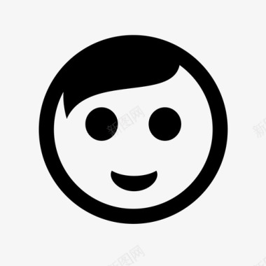 用户微笑男性图标图标