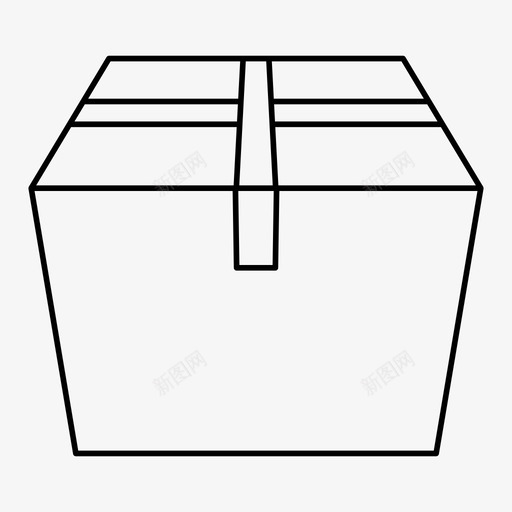 箱子储存运输图标svg_新图网 https://ixintu.com 3d 交付 储存 包装 礼物 箱子 装运 运输 透视轮廓