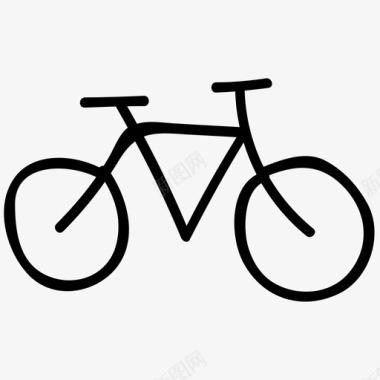 自行车交通涂鸦图标图标