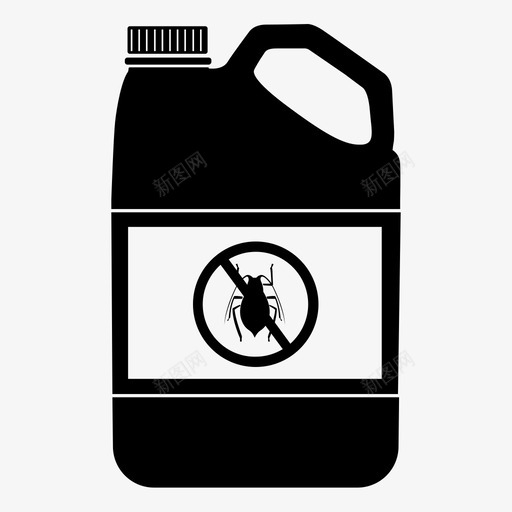 杀虫剂垃圾箱虫子图标svg_新图网 https://ixintu.com 垃圾箱 塑料 杀虫剂 罐头 虫子 驱虫剂