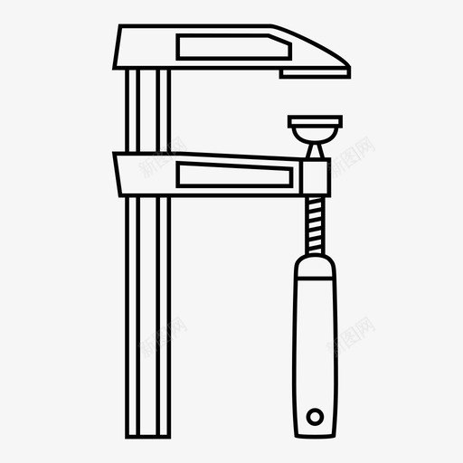 夹钳车间木工图标svg_新图网 https://ixintu.com 启动 夹钳 工具 木工 突出 紧固 贸易工具 车间 金属加工 锤 锤子