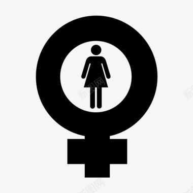女性性别洗手间标志图标图标