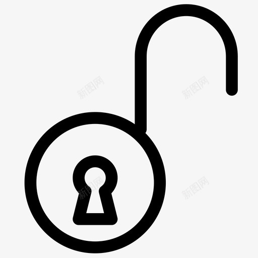 开锁锁具图标svg_新图网 https://ixintu.com 开锁 锁具