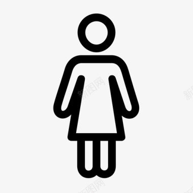 女人洗手间标志女士图标图标