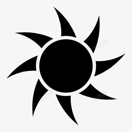 太阳温暖棕褐色图标svg_新图网 https://ixintu.com 太阳 日出 星星 棕褐色 温暖 热 阳光