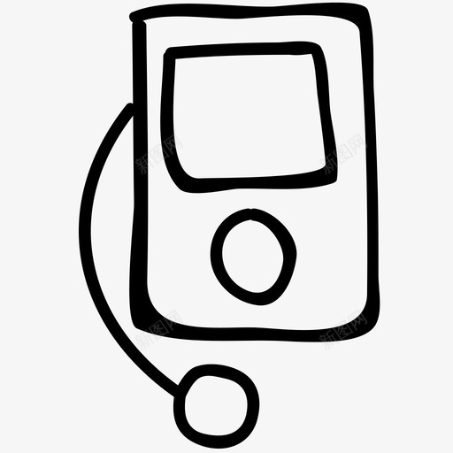 ipod运动型手绘涂鸦图标svg_新图网 https://ixintu.com ipod 运动型手绘涂鸦图标