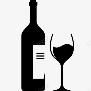 葡萄酒白葡萄酒玫瑰图标图标