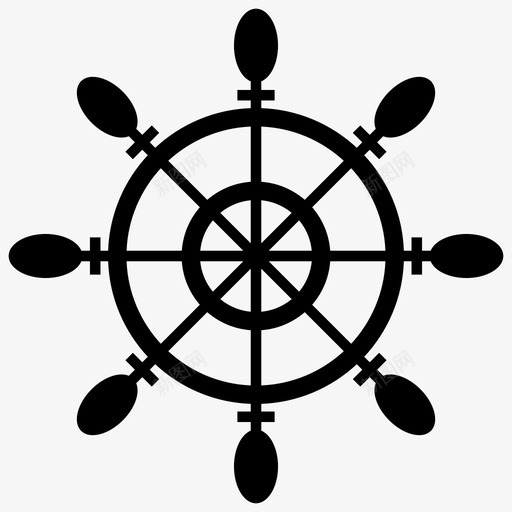 舵船船轮图标svg_新图网 https://ixintu.com 方向盘 舵 船 船轮