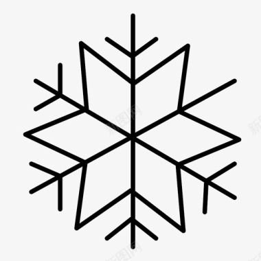 雪花天气独特图标图标