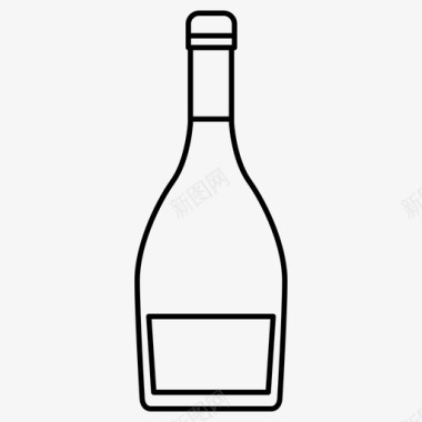 酒瓶聚会玻璃瓶图标图标