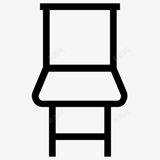 椅子办公椅办公家具图标svg_新图网 https://ixintu.com 办公家具 办公椅 座位 木椅 椅子