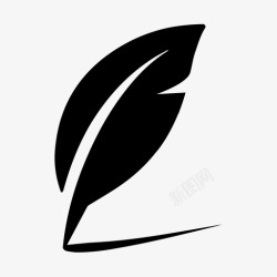创意羽毛钢笔羽毛协议绘图图标高清图片