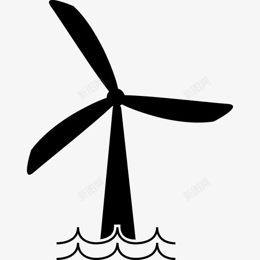 风力发电厂科技图标svg_新图网 https://ixintu.com 科技 风力发电厂