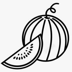 红色梦幻条纹背景图片西瓜带籽西瓜西瓜片图标高清图片