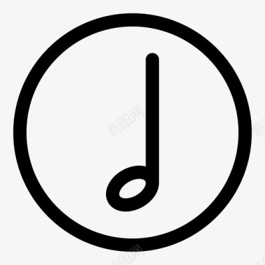 半音符调音播放图标图标