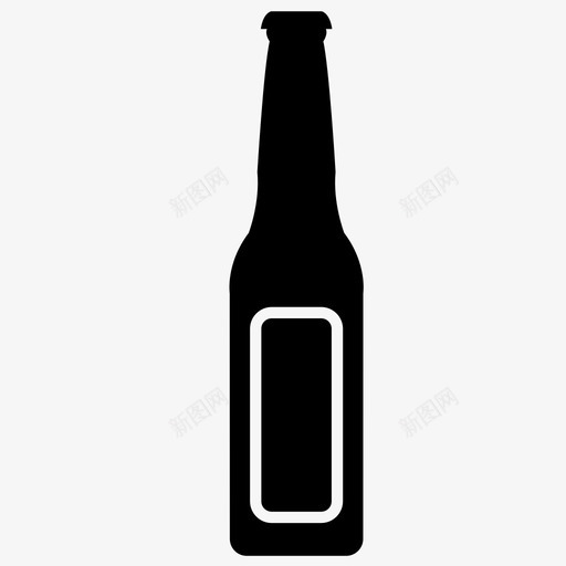 啤酒瓶玻璃瓶深色啤酒图标svg_新图网 https://ixintu.com 啤酒瓶 容器 深色啤酒 玻璃瓶 酒精饮料 饮料 麦芽酒