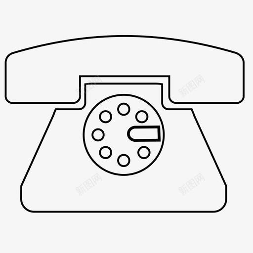电话电话号码旧电话图标svg_新图网 https://ixintu.com 复古电话 拨号 旧电话 电话 电话号码