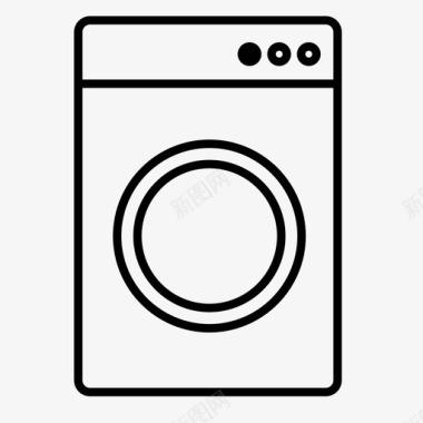 洗衣机脏衣服图标图标