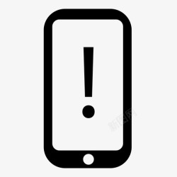 故障感叹号电话紧急智能手机图标高清图片