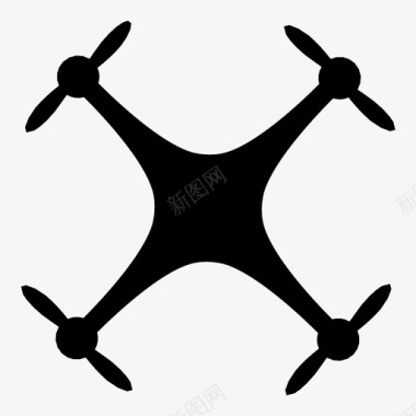 无人机纳米直升机降落伞图标图标