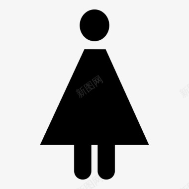 女士标志洗手间标志图标图标