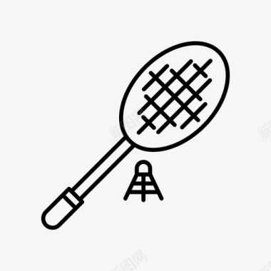 羽毛球健身娱乐图标图标