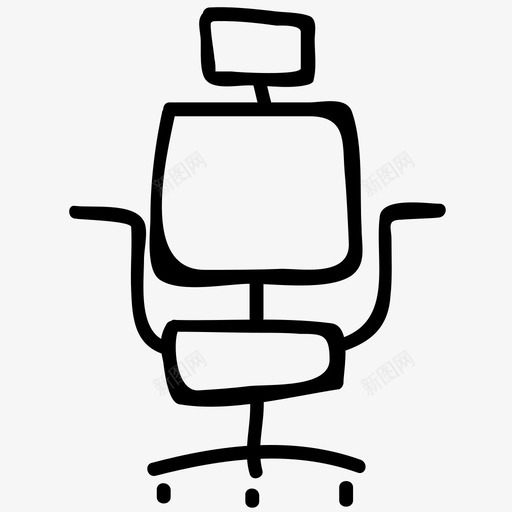 转椅家具涂鸦图标svg_新图网 https://ixintu.com 家具涂鸦图标 转椅