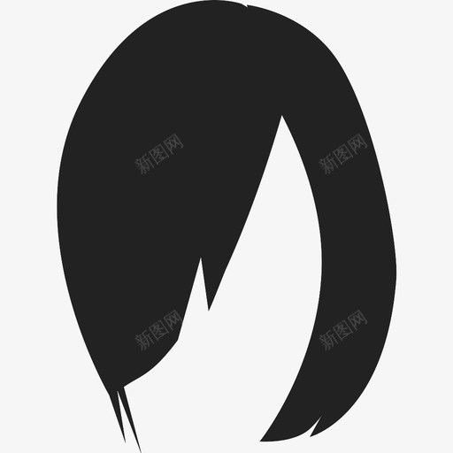 头发物品身体部位图标svg_新图网 https://ixintu.com 假发 头发 时尚 材料 物品 身体部位
