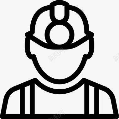 建筑工人服务修理图标图标