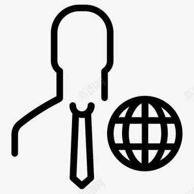 国际商务网络贸易图标图标