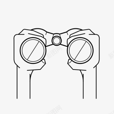 双筒望远镜眼睛玻璃图标图标
