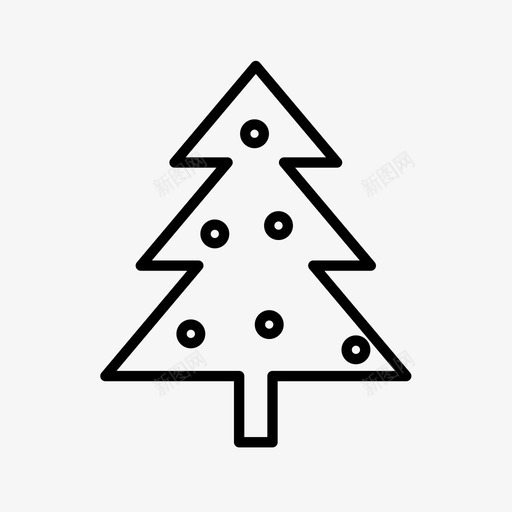 圣诞树冬天来了图标svg_新图网 https://ixintu.com 冬天来了 圣诞树