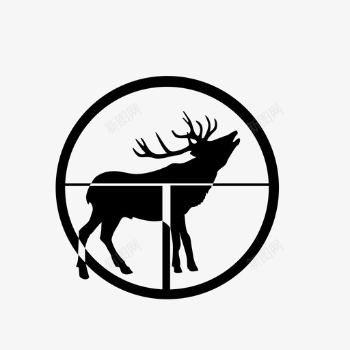 打猎猎鹿图标svg_新图网 https://ixintu.com 打猎 猎鹿