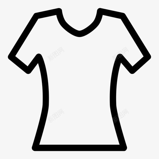 衬衫女士t恤图标svg_新图网 https://ixintu.com t恤 修身 女士 时尚 服装 短袖 衣服 衬衫 购物