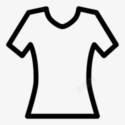 icon修身衬衫女士t恤图标高清图片
