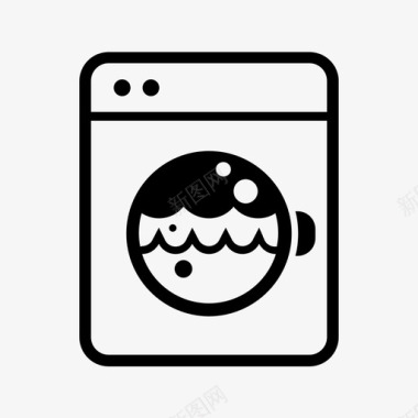 洗衣机自助洗衣店家务图标图标