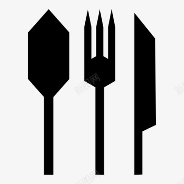 采购产品银器勺子餐厅图标图标