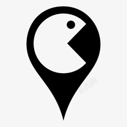 张嘴人地图标记地点别针高清图片