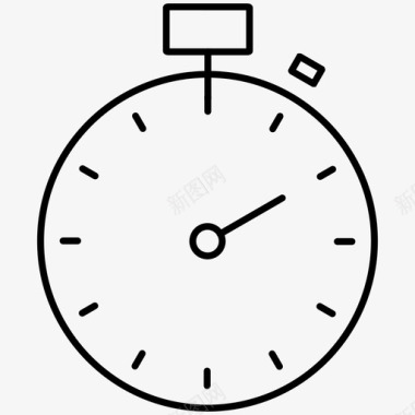 秒表边界时钟图标图标